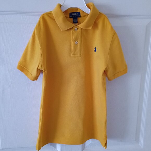 Ralph Lauren Kids Shirt Yellow, Blue, Size 7 - Picture 1 of 3